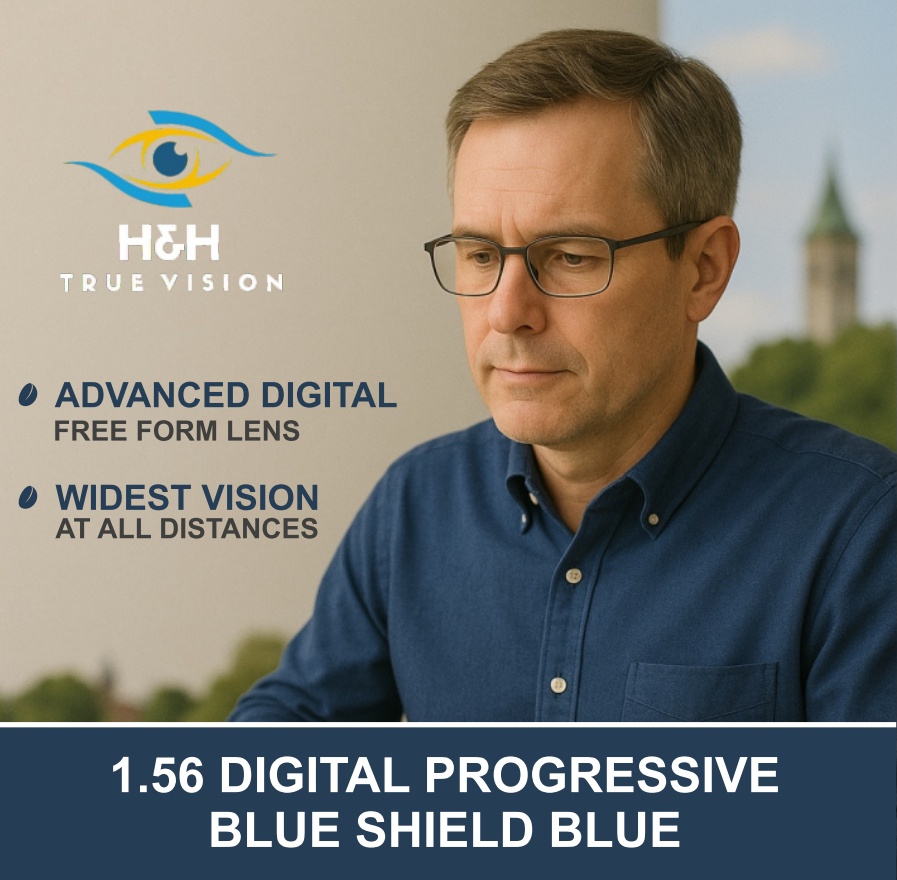 1.56 DIGITAL PROGRESSIVE BLUE SHIELD BLUE