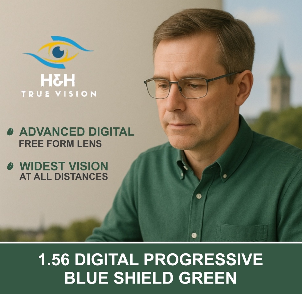 1.56 DIGITAL PROGRESSIVE BLUE SHIELD GREEN